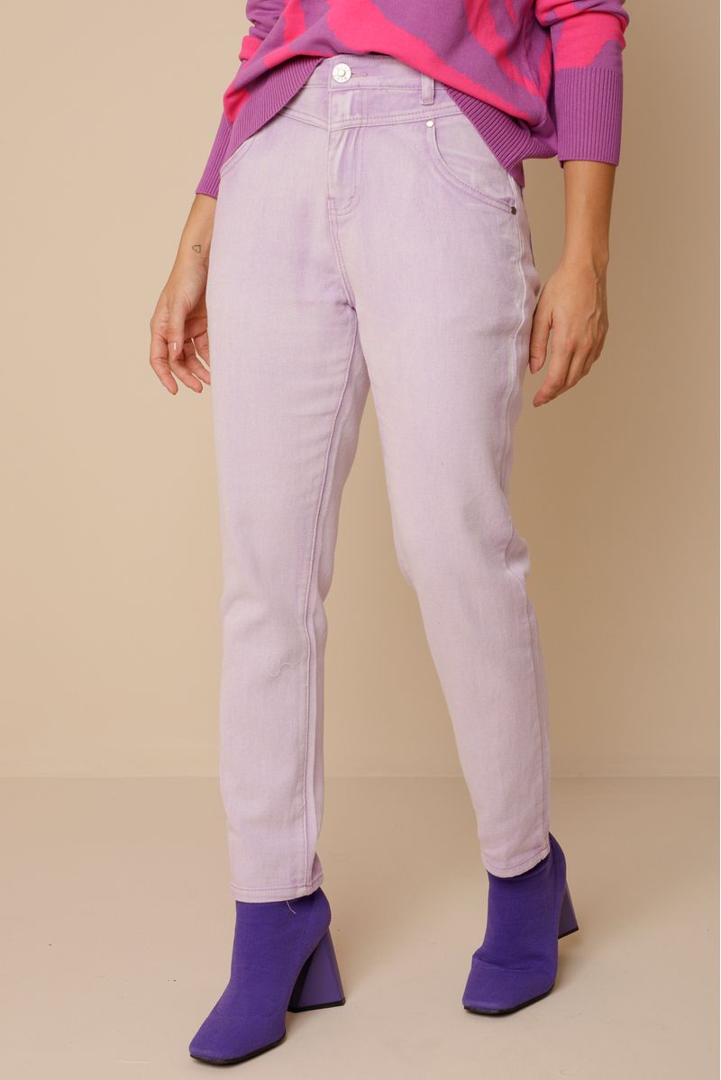 Calça Sarja Marmorizada  LILAS 46