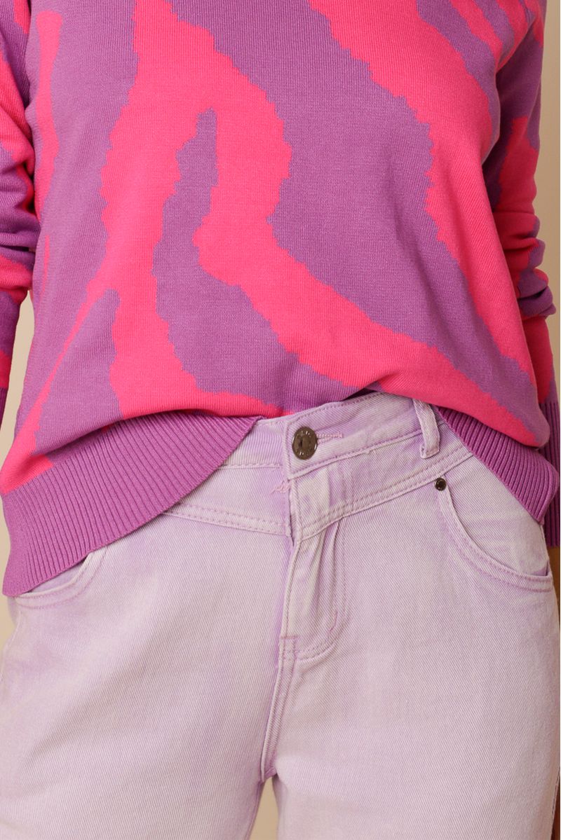 Calça Sarja Marmorizada  LILAS 46