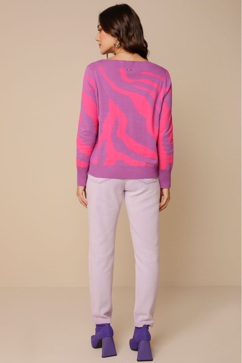 Calça Sarja Marmorizada  LILAS 46