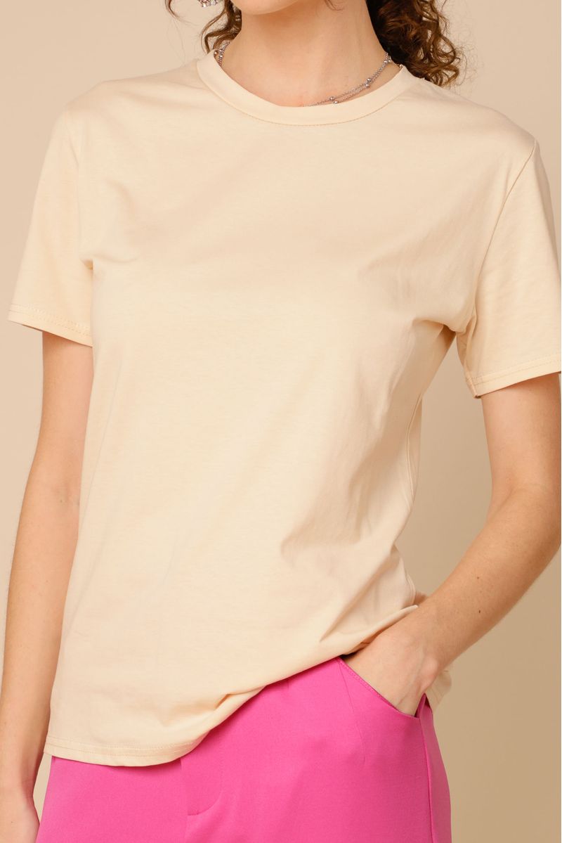 Camiseta Algodão Basic AREIA G