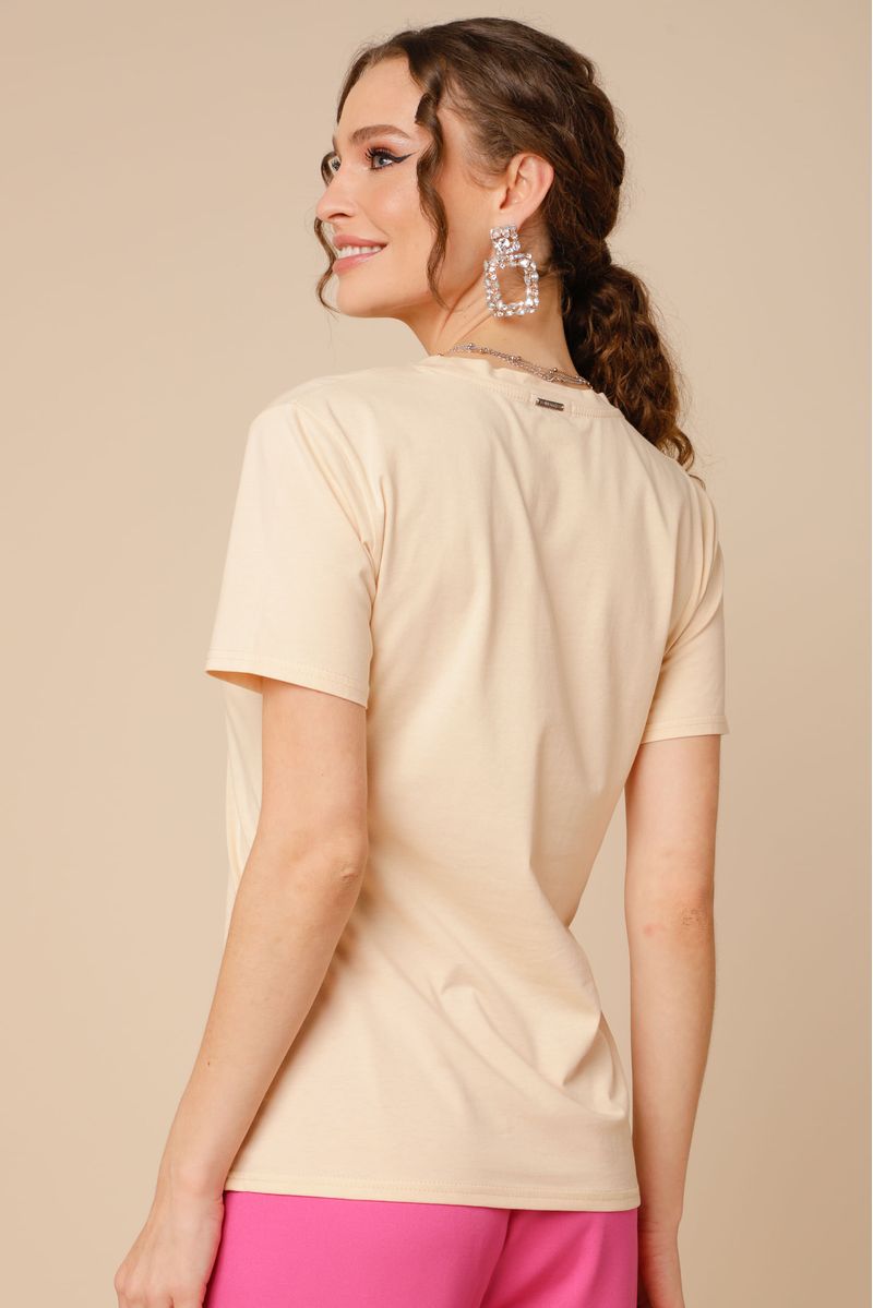Camiseta Algodão Basic AREIA G