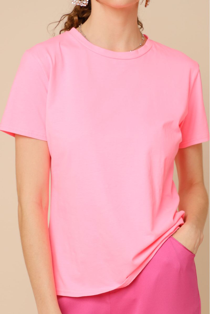 Camiseta Algodão Basic PINK GG