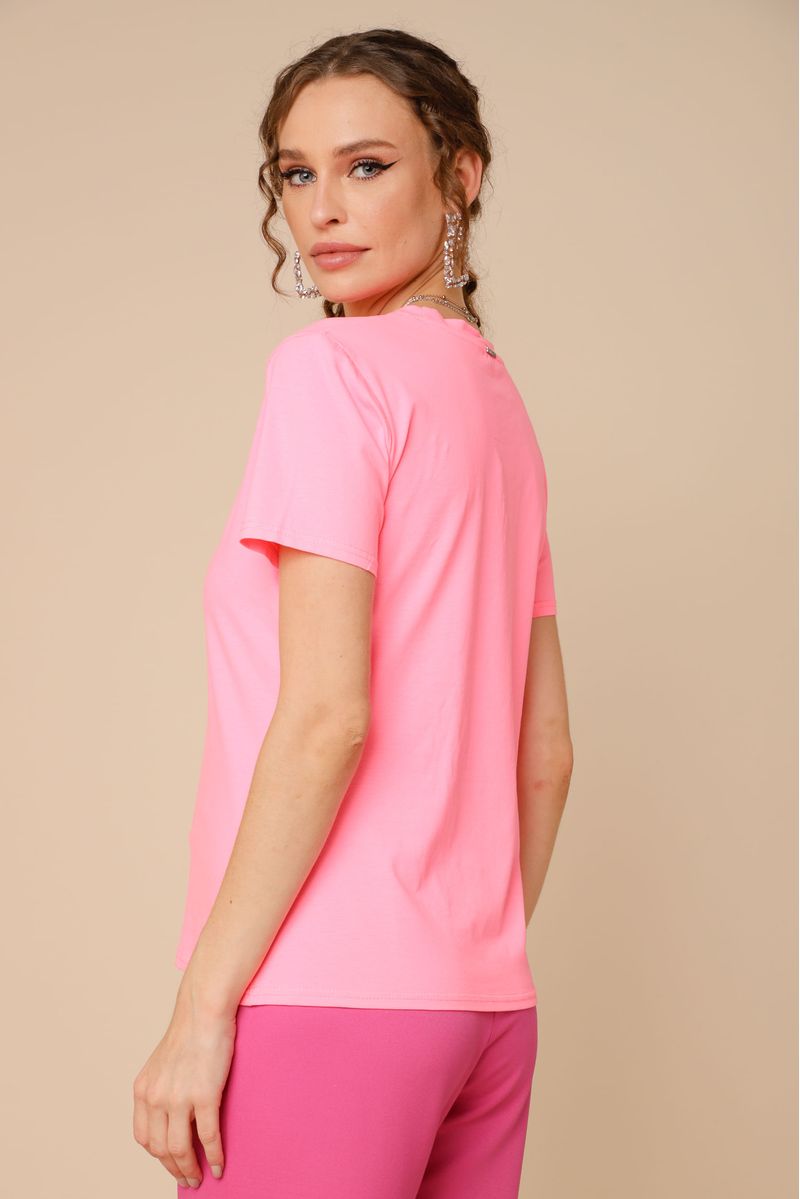 Camiseta Algodão Basic PINK GG
