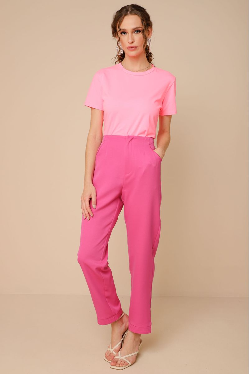 Camiseta Algodão Basic PINK GG