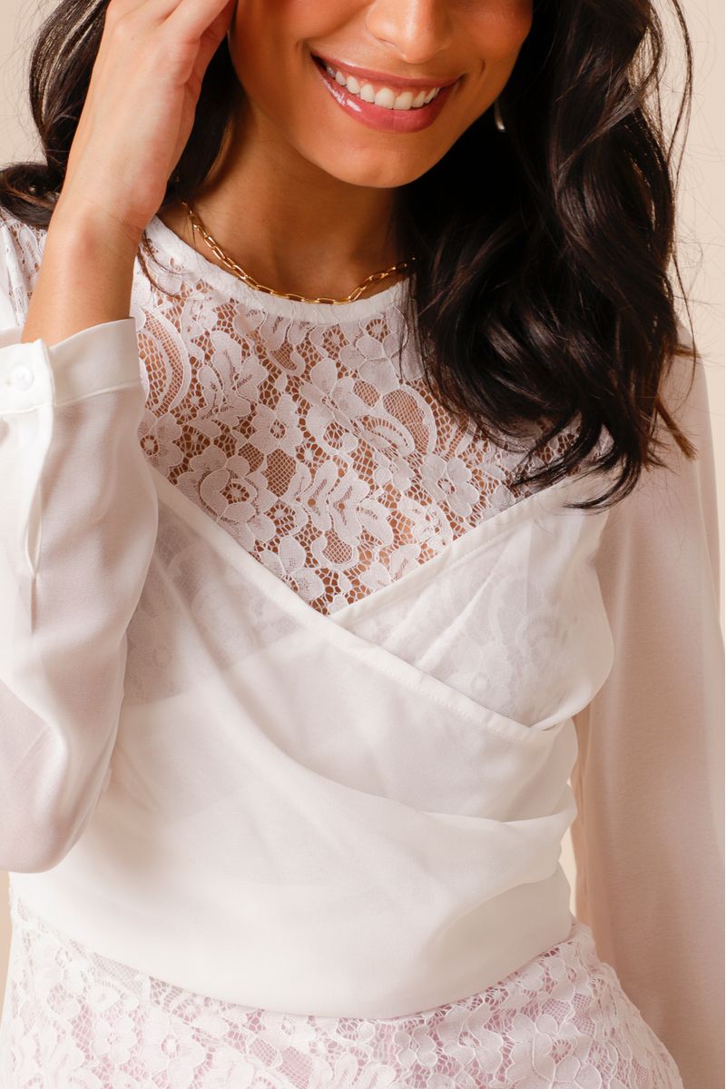 Blusa Lace Romantic OFF-WHITE 36