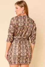 Vestido Cobra Glam MARROM P