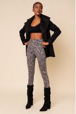 Calça Skinny Animal Print PRETO 36