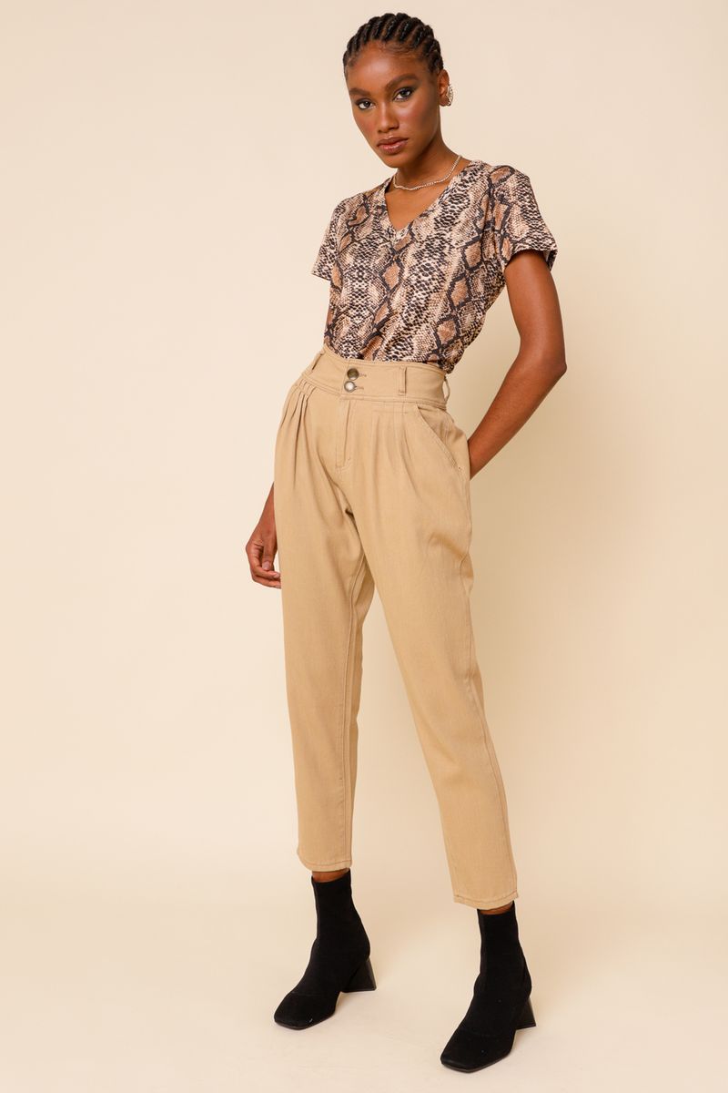 T-Shirt Cobra Gola V MARROM M