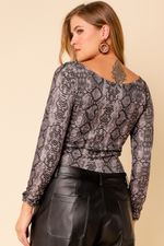 Blusa Cobra Glam CINZA P