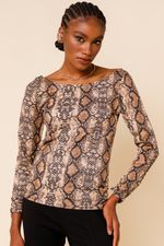 Blusa Cobra Glam MARROM P