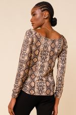 Blusa Cobra Glam MARROM P