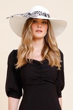 Chapéu Faixa Estampada BRANCO