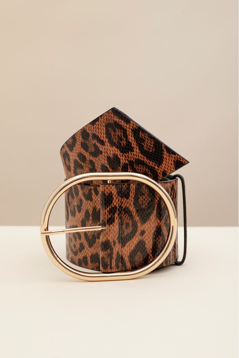 Cinto Super Animal Print MARROM P