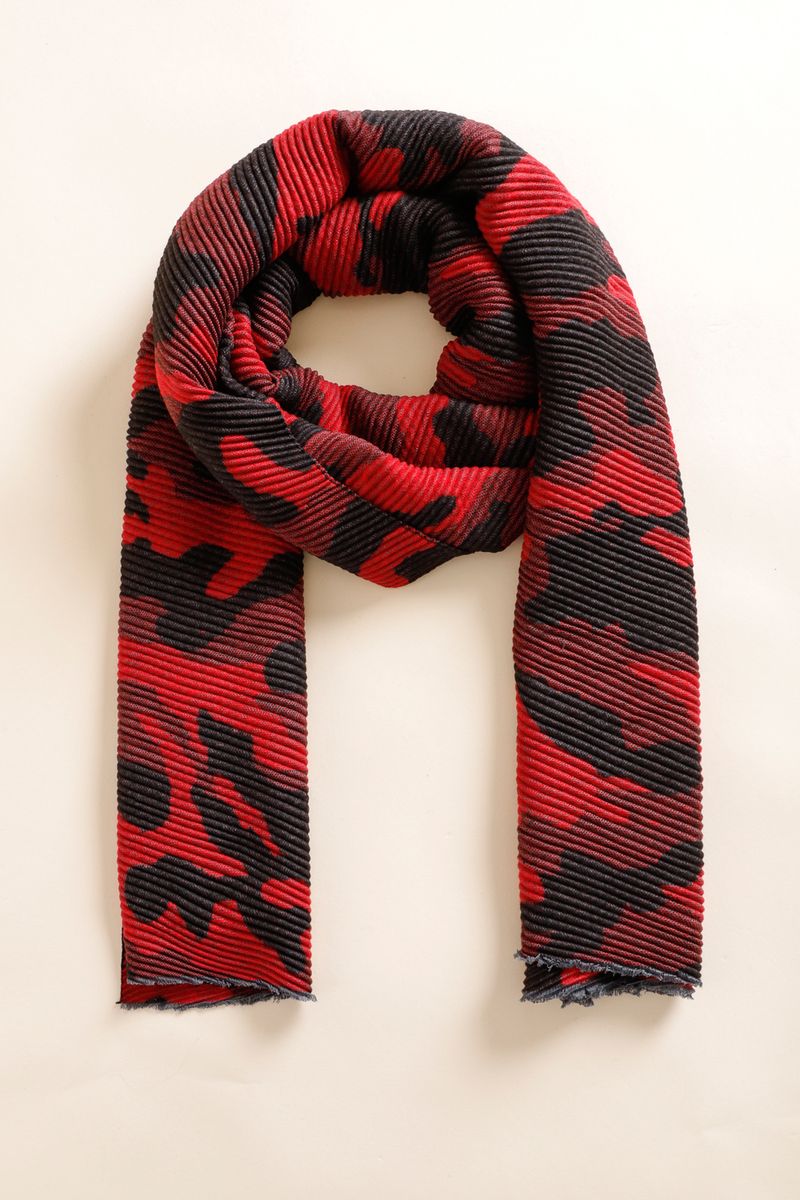 Echarpe Camuflado Sarjado  VERMELHO