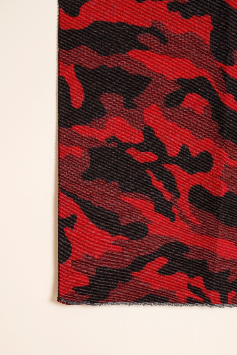Echarpe Camuflado Sarjado  VERMELHO