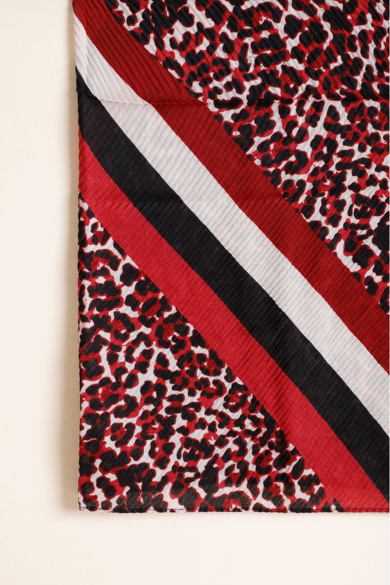 Echarpe Animal Print  VINHO