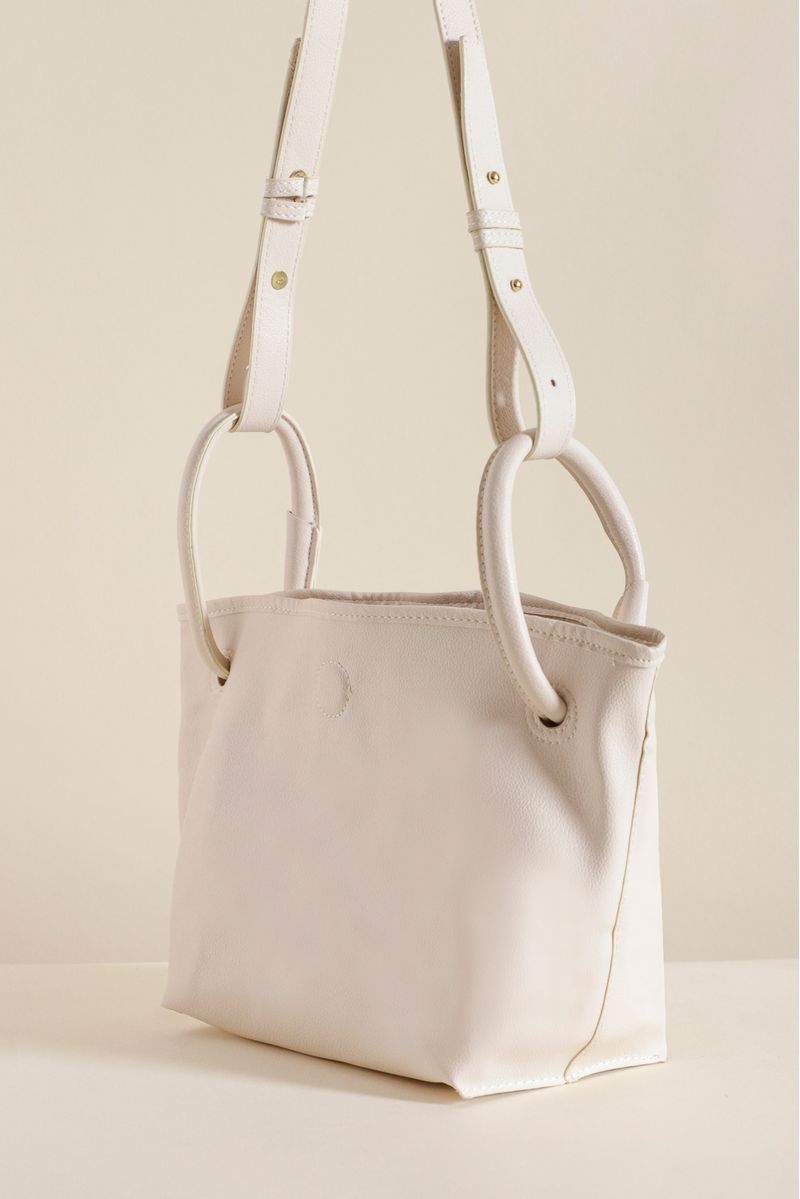 Bolsa Alça Com Argolas BEGE