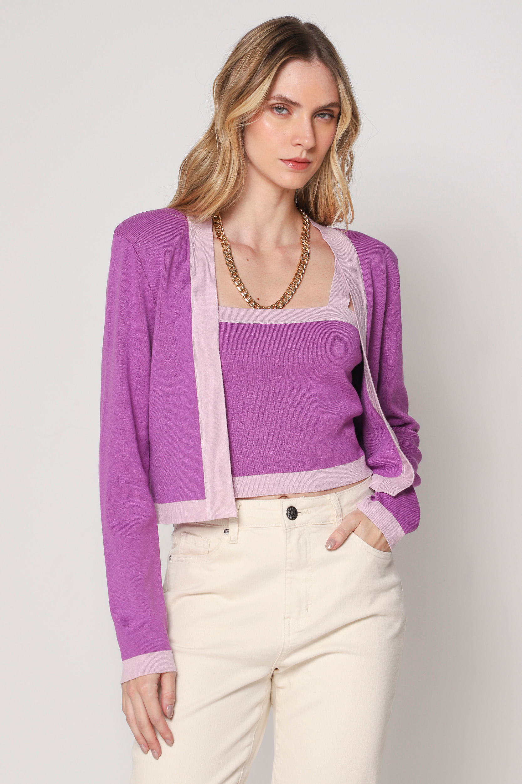 Twin Set Tricot Lilas - Mamô