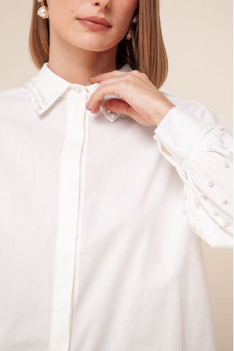 Camisa Social Pérolas  BRANCO