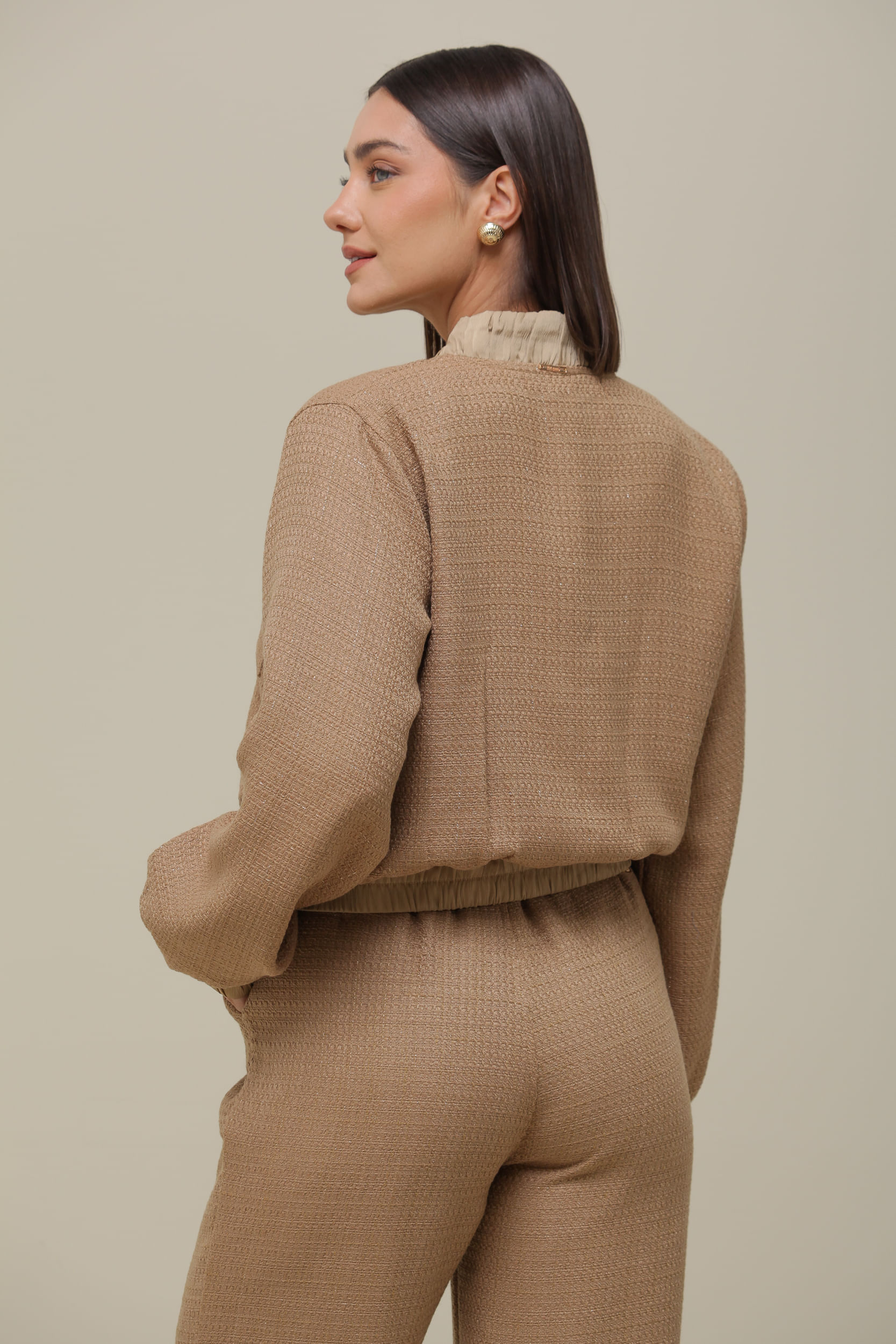 Casaqueto Tweed Camel - Mamô