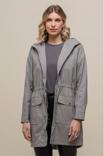 Capa de Chuva Bolsos       CINZA