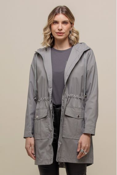 Capa de Chuva Bolsos       CINZA