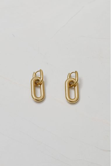 Brinco Argola com Elo DOURADO