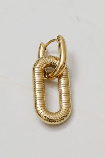 Brinco Argola com Elo DOURADO