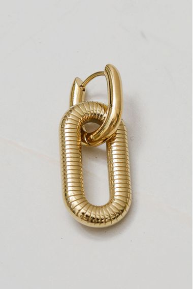 Brinco Argola com Elo DOURADO