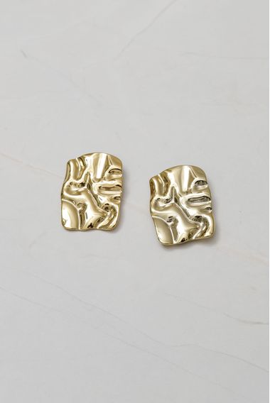 Brinco Amassado Luxo  DOURADO