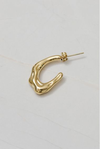 Brinco Meia Argola  DOURADO