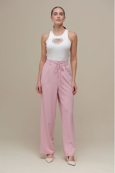 Calça Alfaiataria Cordão ROSA