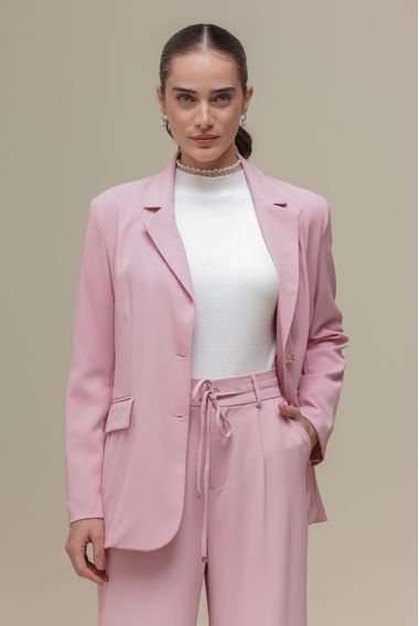 Blazer Alfaiataria Alongado ROSA